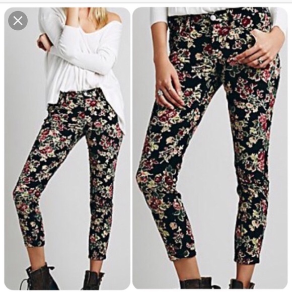free people floral jeans